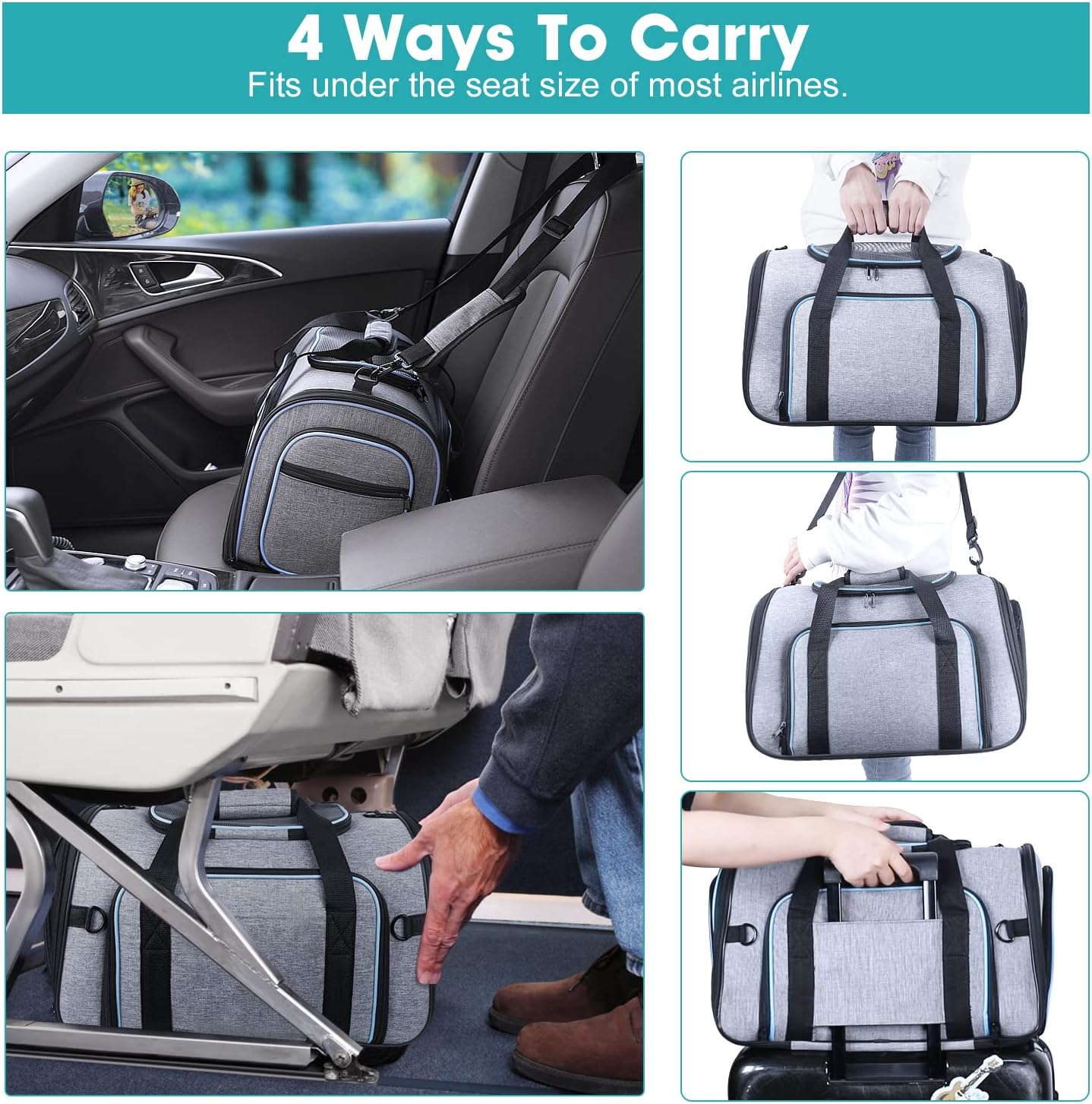 Sac Transport Chat 90x 73 x 28cm 6.5kg