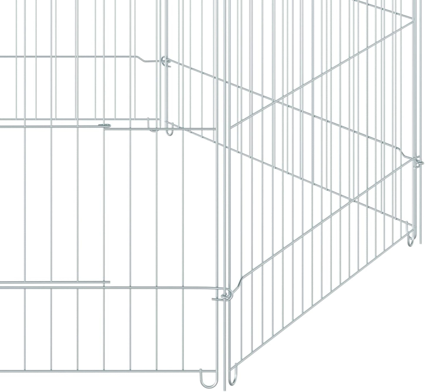 Enclos Chat 6 Panneaux et 1 Porte Ø 120 x 60 cm