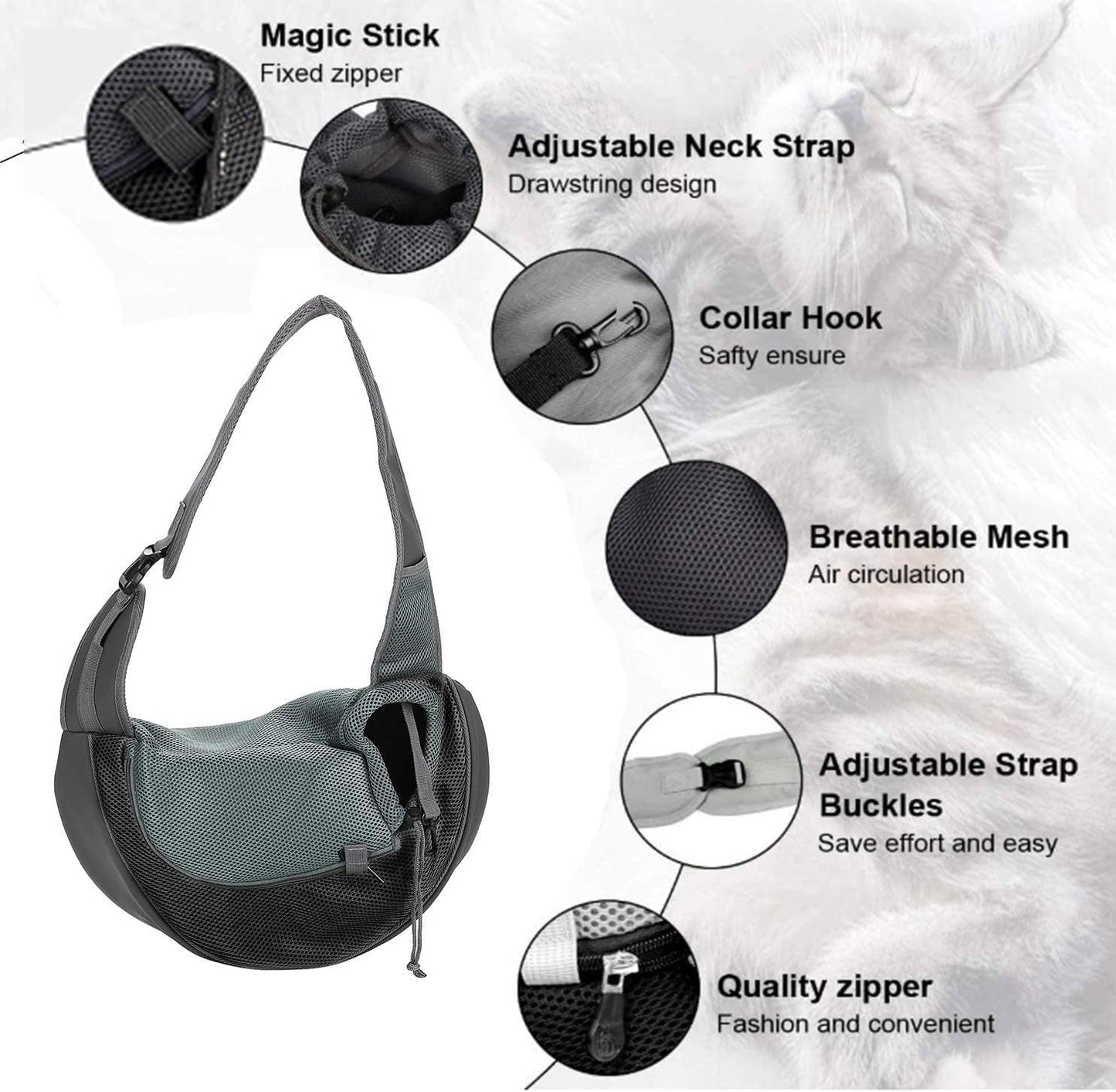 Sac Bandoulière Chat 5.5kg