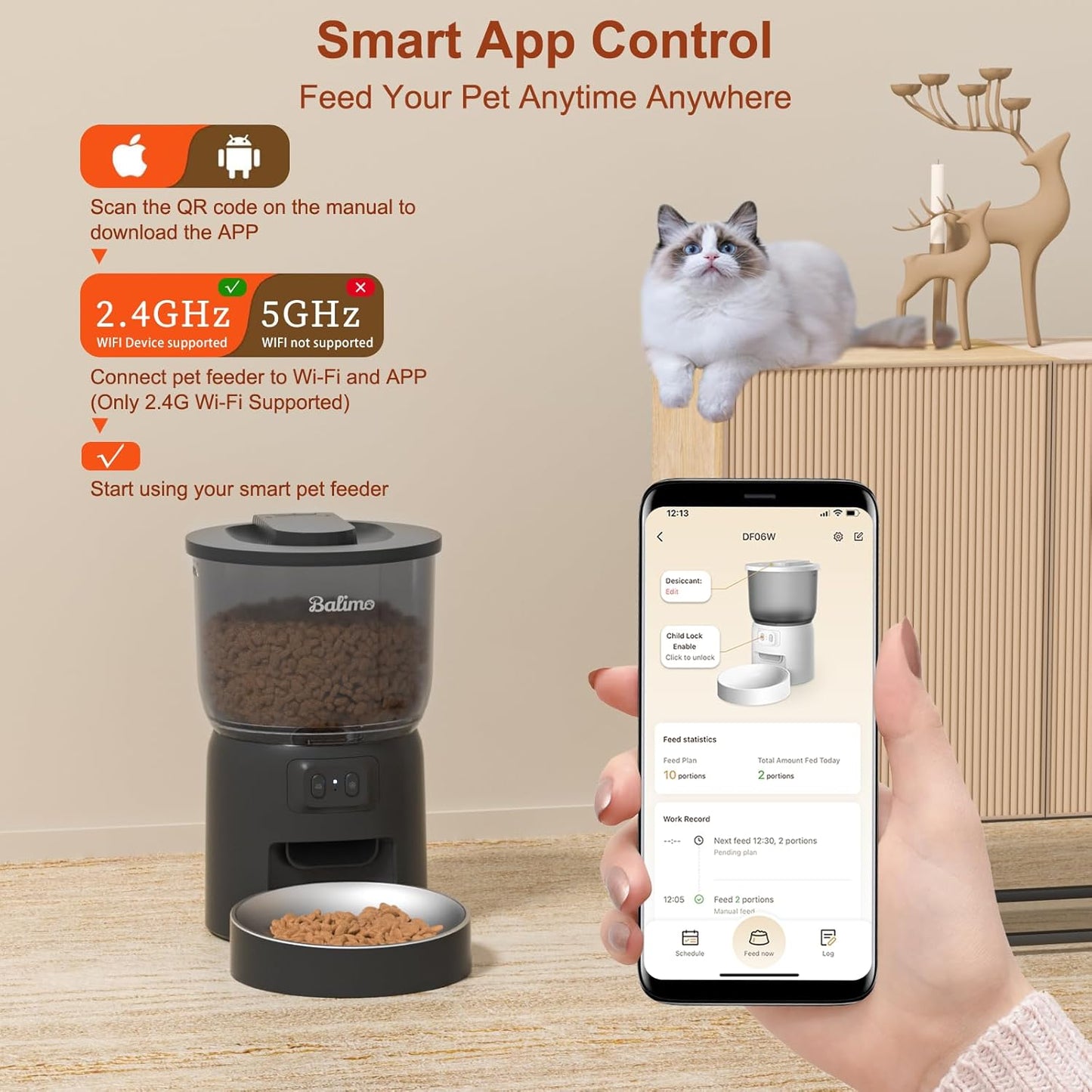 Distributeur Croquettes Chat 3L
