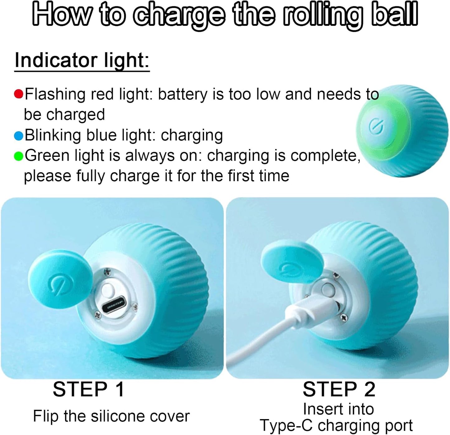 Jouet pour Chat Boule avec lumière LED