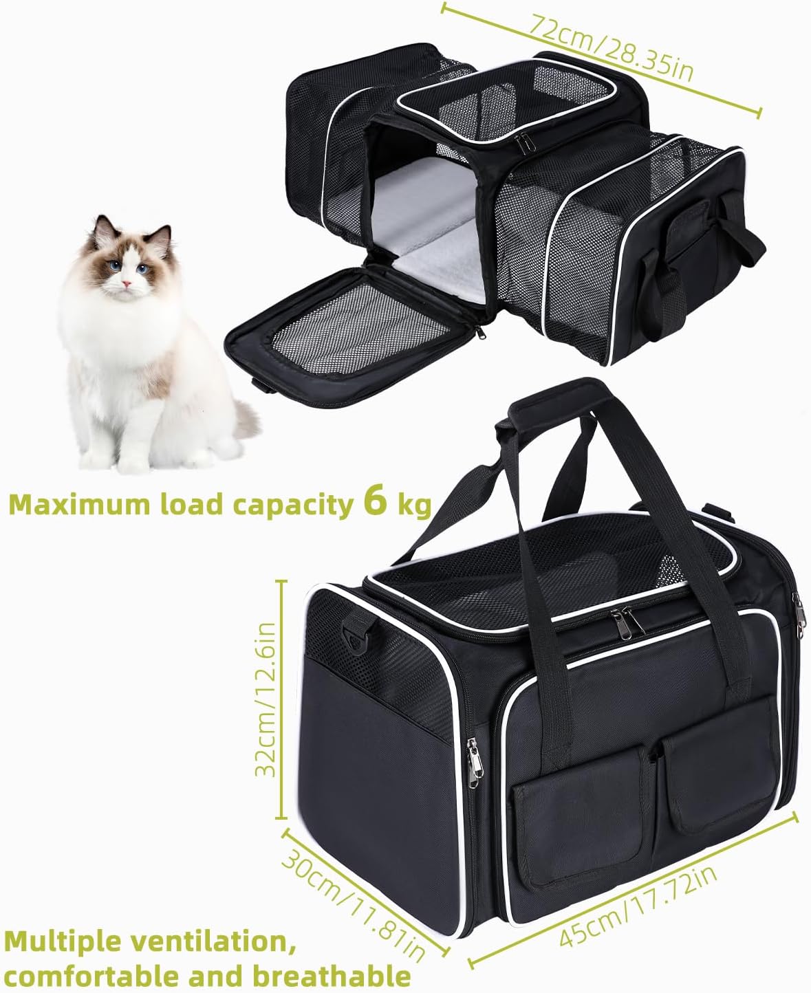 Sac Transport Chat Pliable 6kg