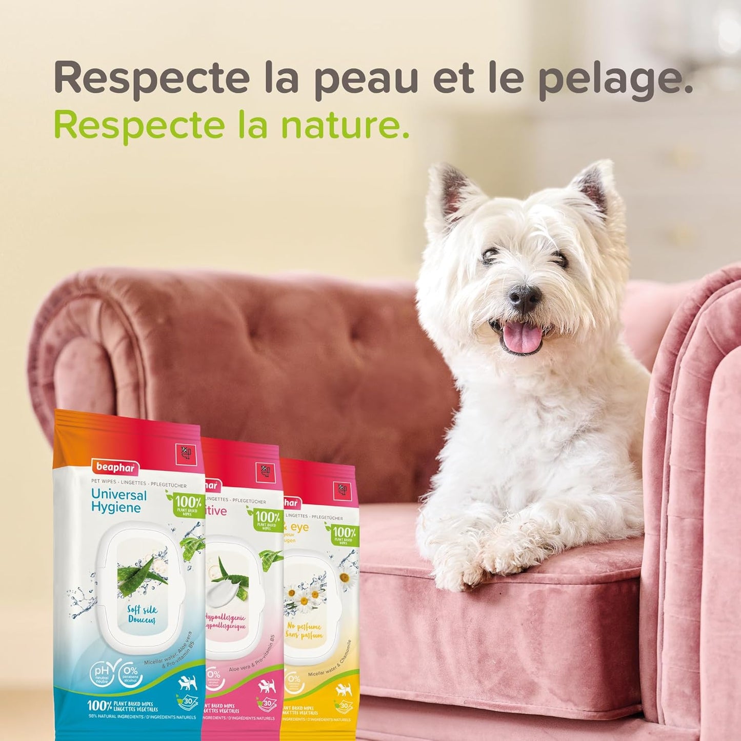 Lingettes pour Chat Universelles 100% végétales