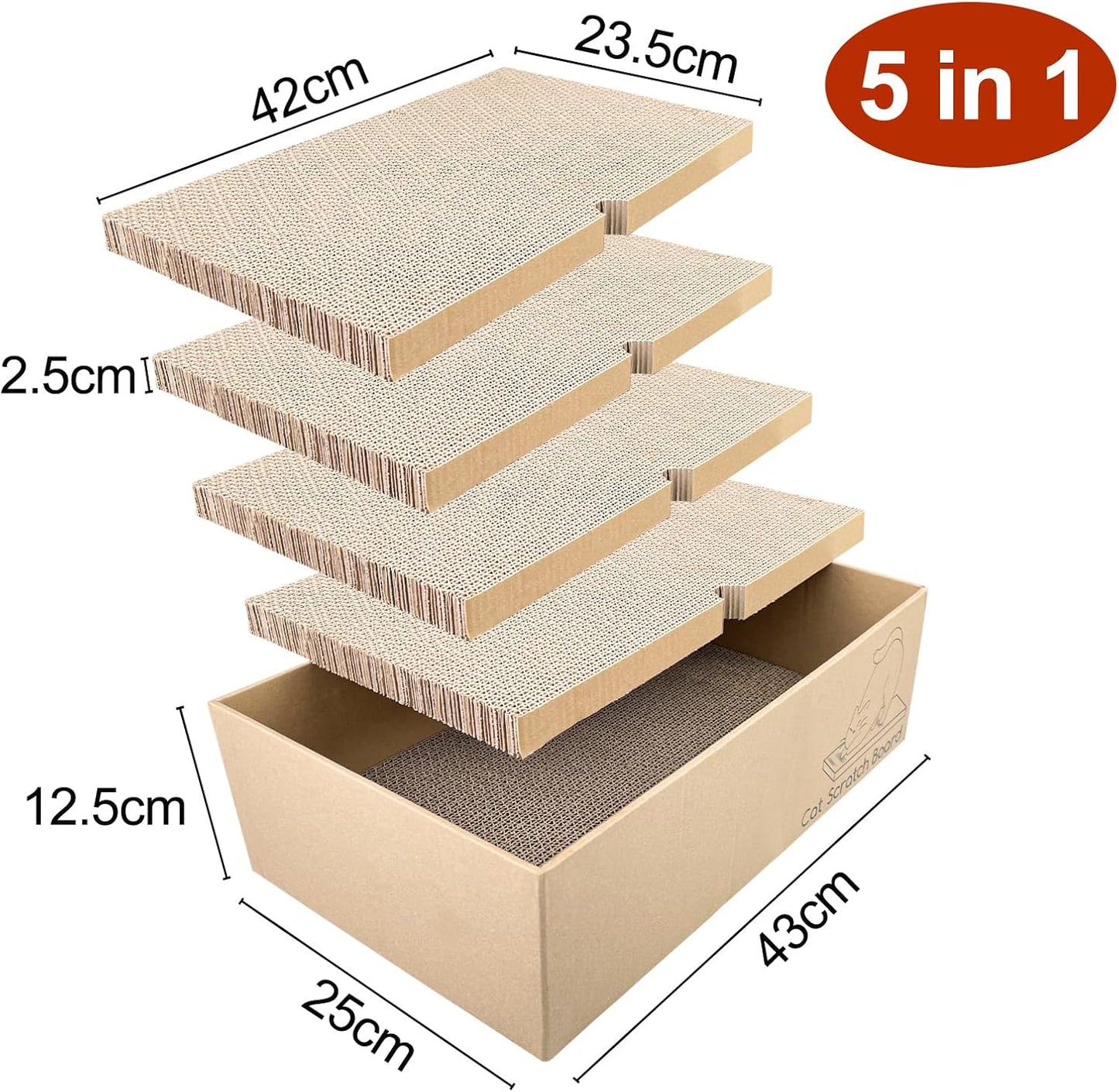 5 x Griffoir Chat 43 X 25.4 X 12.7cm
