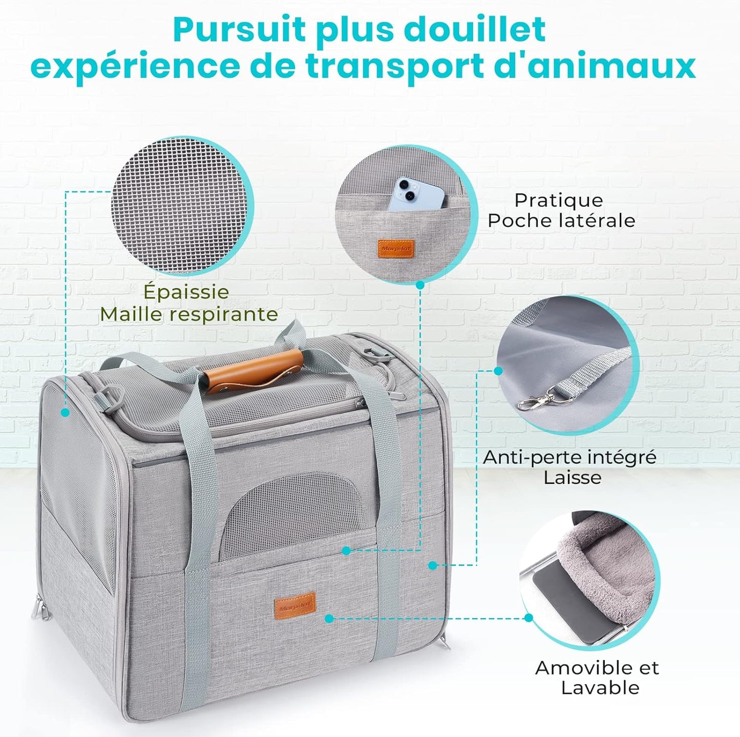 Sac Transport Chat 43,9 x 31 x 34 cm