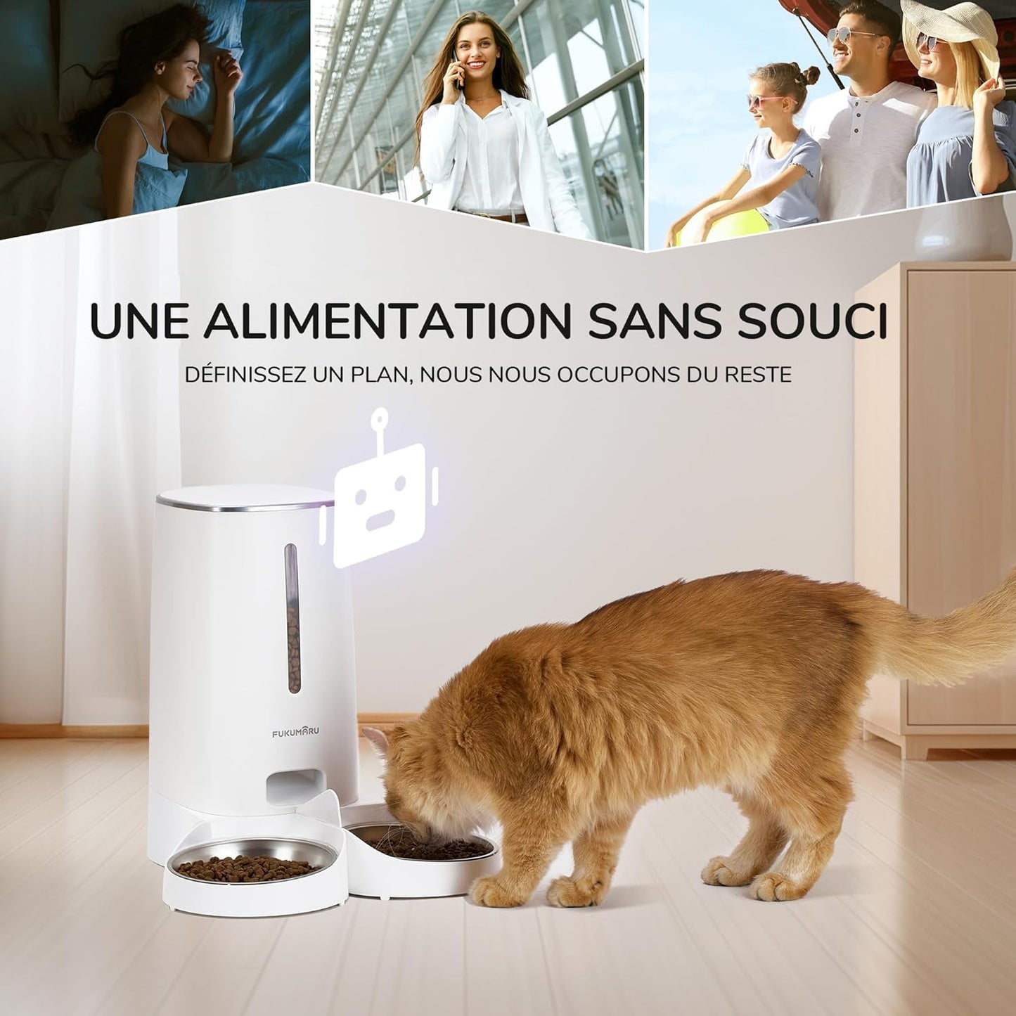 Distributeur Croquettes Chat 4L