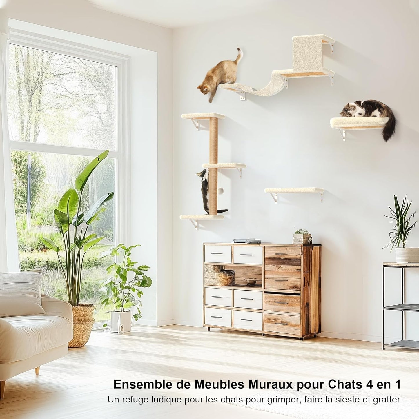 Arbre à chat Mural 10 pièces