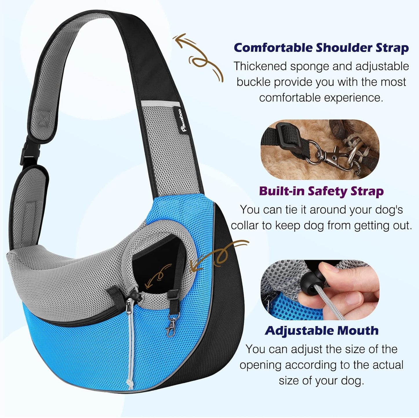 Sac Bandoulière Chat S/2.5kg M/4.5kg L/6.5kg