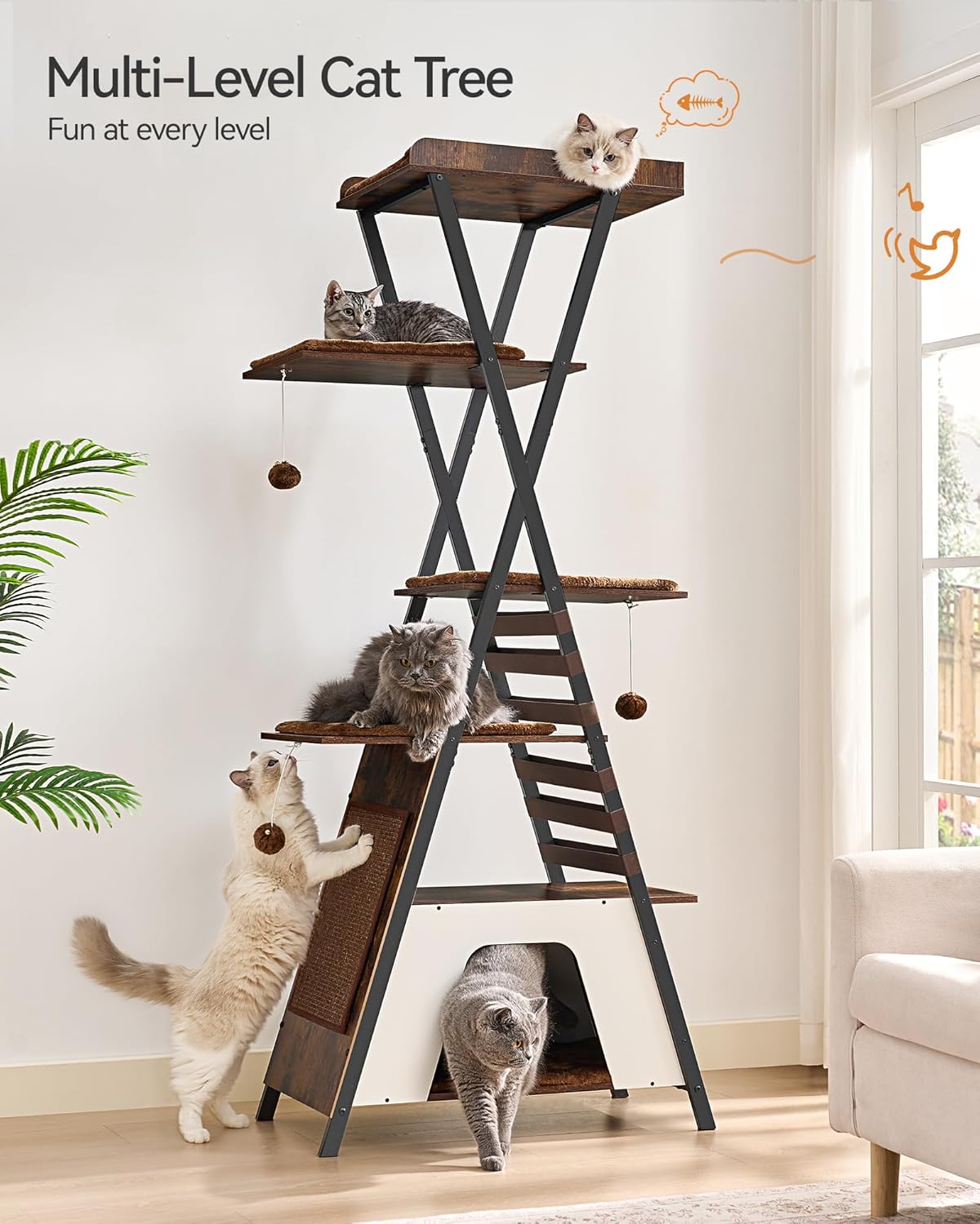 Arbre à Chat Hauteur 184 cm