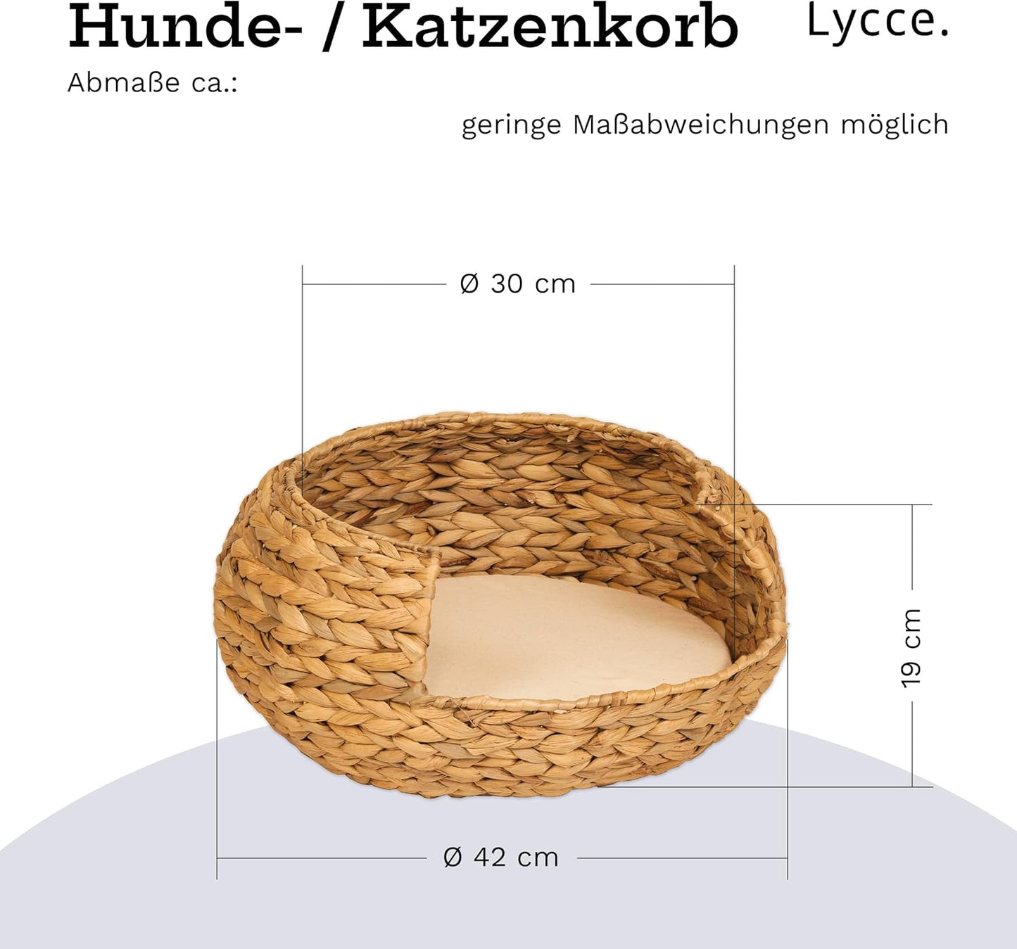 Panier Chat Coussin En jacinthe d'eau