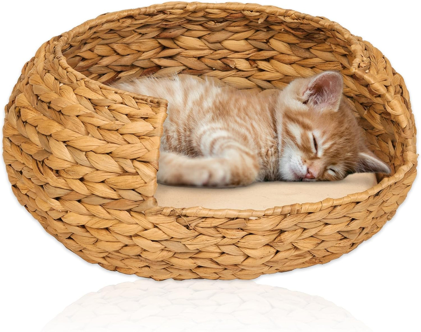 Panier Chat Coussin En jacinthe d'eau