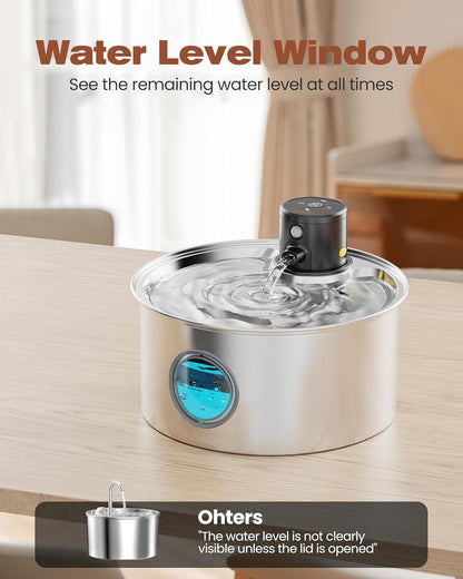 Fontaine à Eau Chat INOX 3.2L