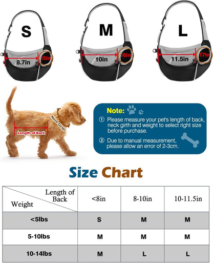 Sac Bandoulière Chat S/2.5kg M/4.5kg L/6.5kg