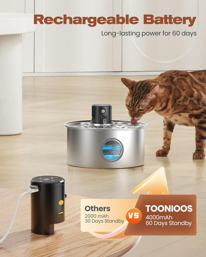 Fontaine à Eau Chat INOX 3.2L