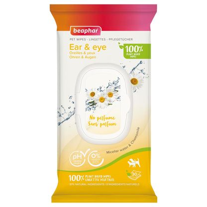 Lingettes pour Chat Oreilles & Yeux 100% végétales