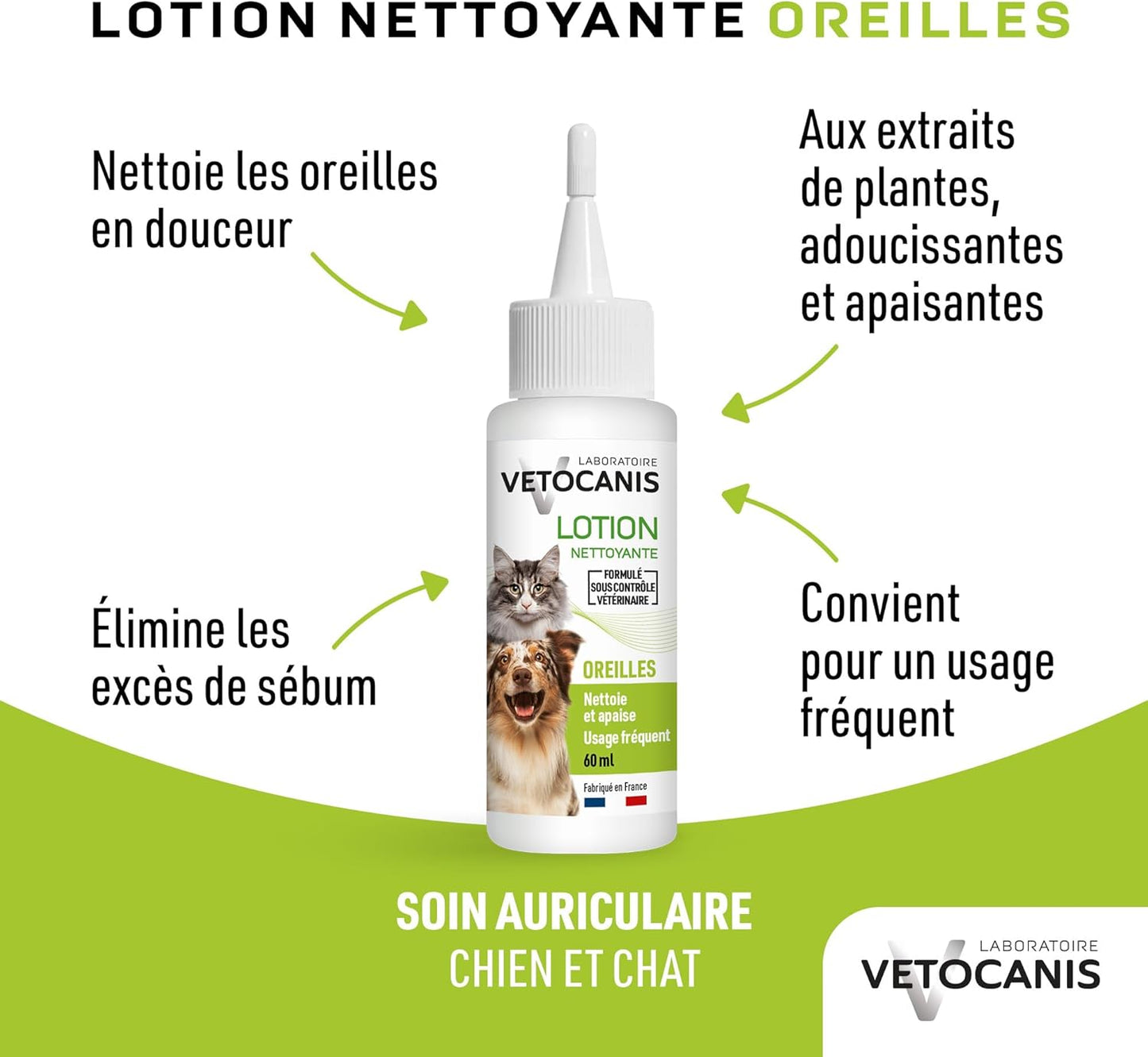 Nettoyant Oreilles Chat