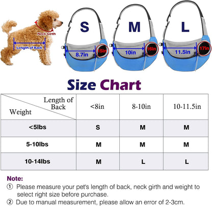 Sac Bandoulière Chat S/2.5kg M/4.5kg L/6.5kg