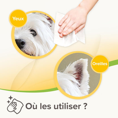 Lingettes pour Chat Oreilles & Yeux 100% végétales