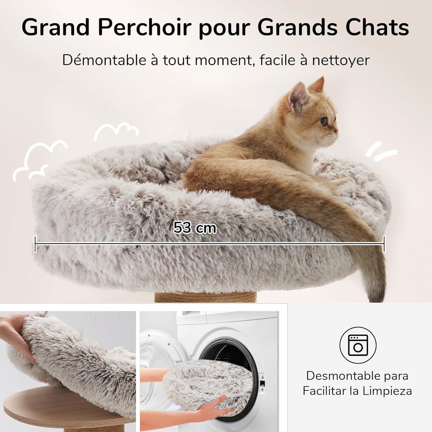 Arbre à chat avec lit