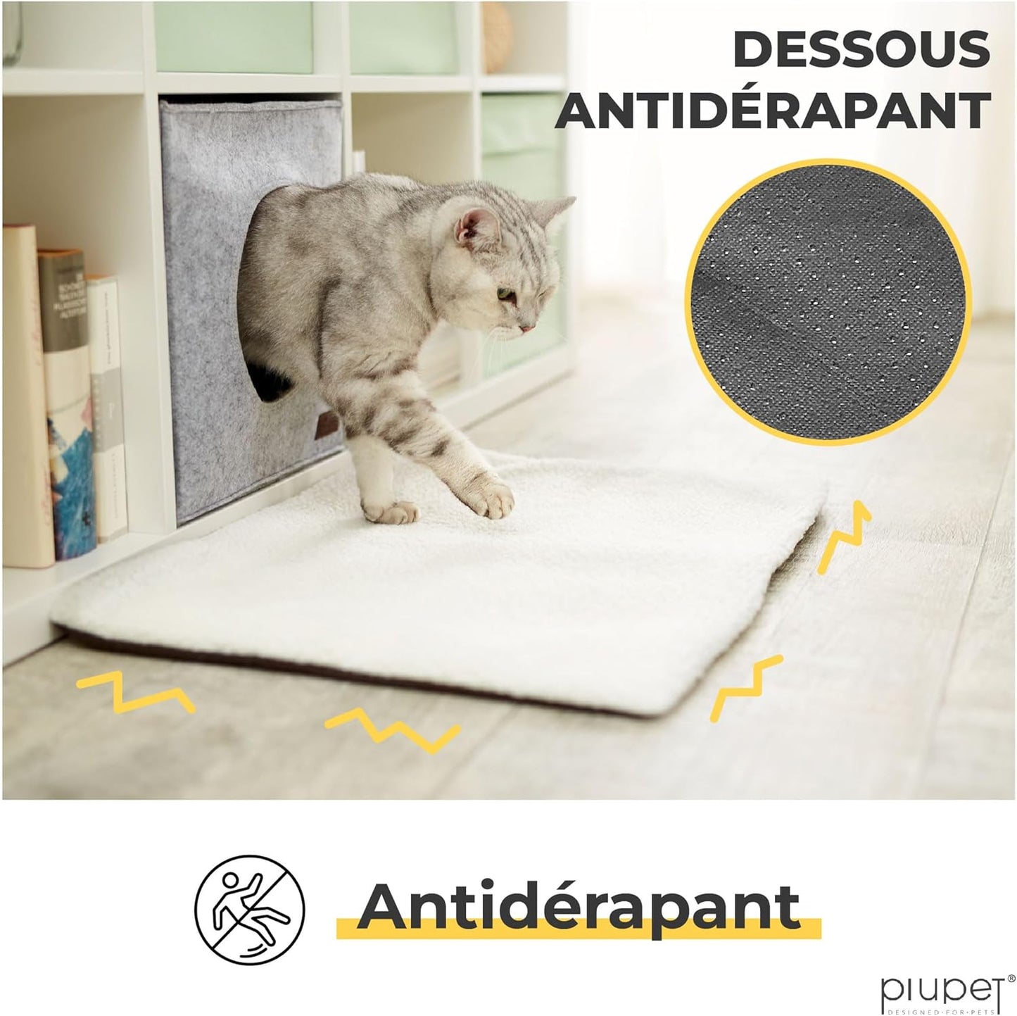 Panier Chat Coussin Auto-Chauffant 60x45cm