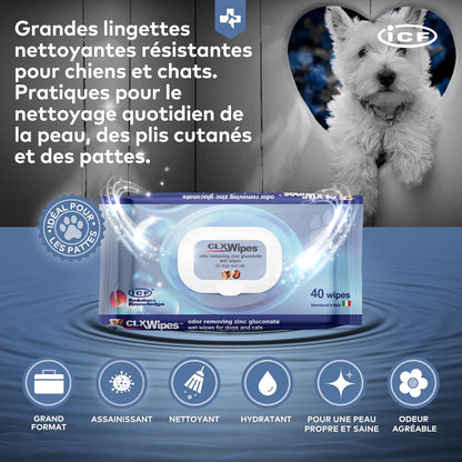 Lingettes pour Chat Assainissantes et Hydratantes x40