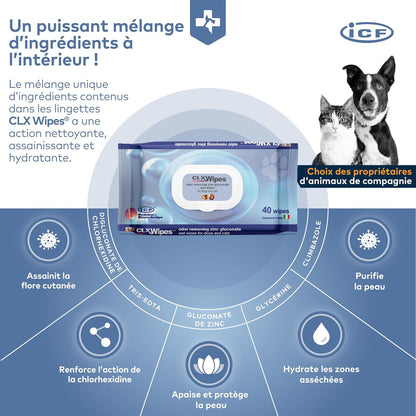 Lingettes pour Chat Assainissantes et Hydratantes x40