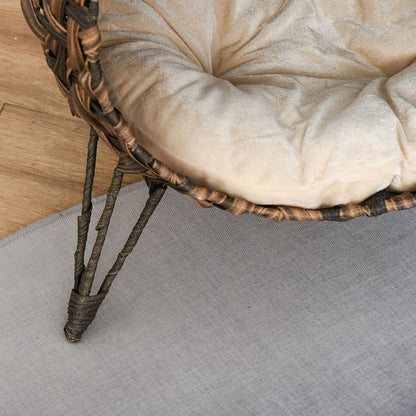 Panier Chat Coussin Ø 52 x 58H cm Coussin Moelleux Beige Inclus