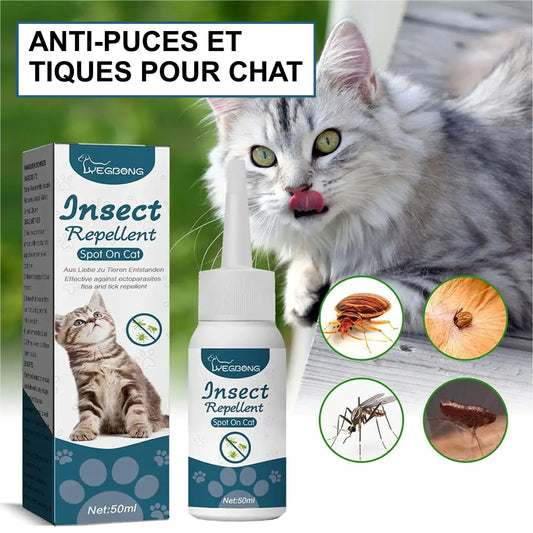 Anti-puces et Tiques pour Chat