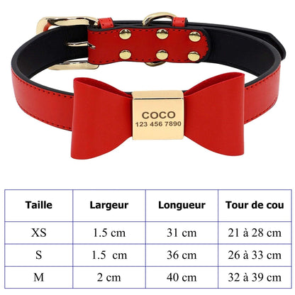 Collier Chat Noeud Papillon Cuir-🐈 Catgrip🐾🥰