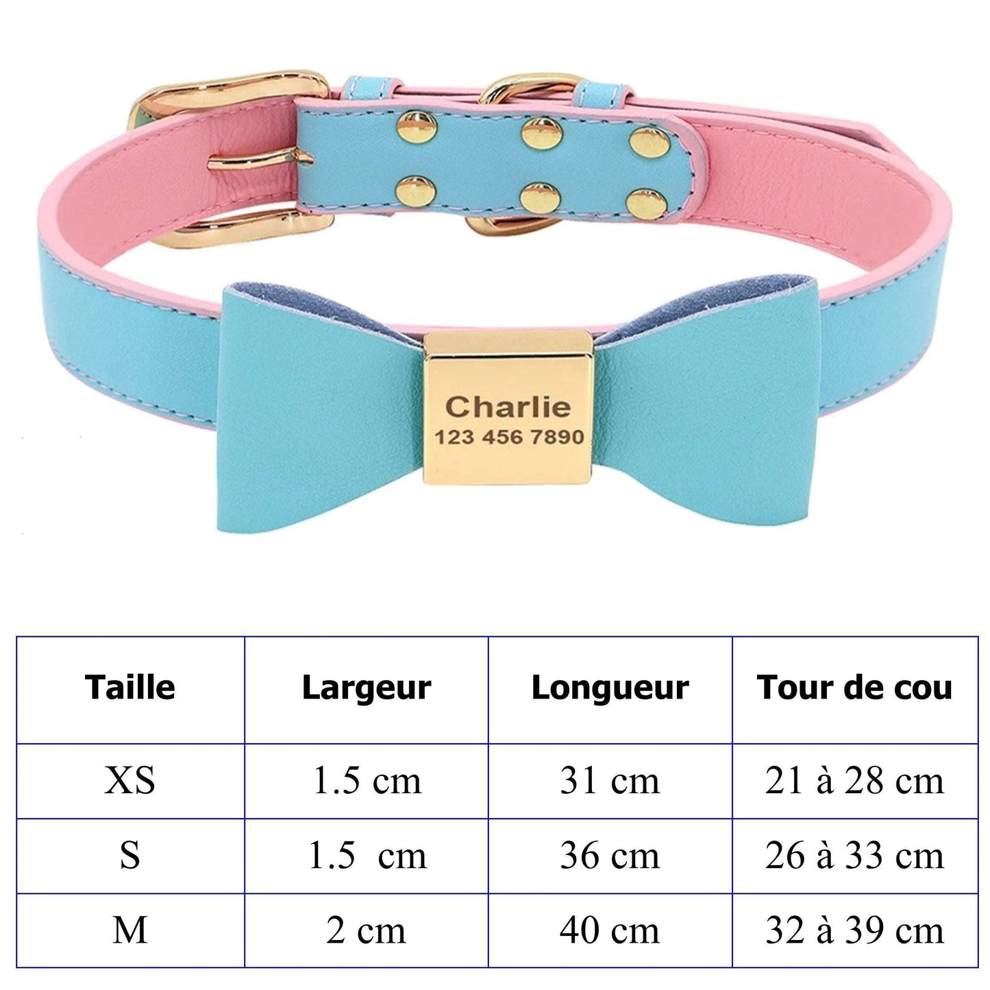 Collier Chat Noeud Papillon Cuir-🐈 Catgrip🐾🥰