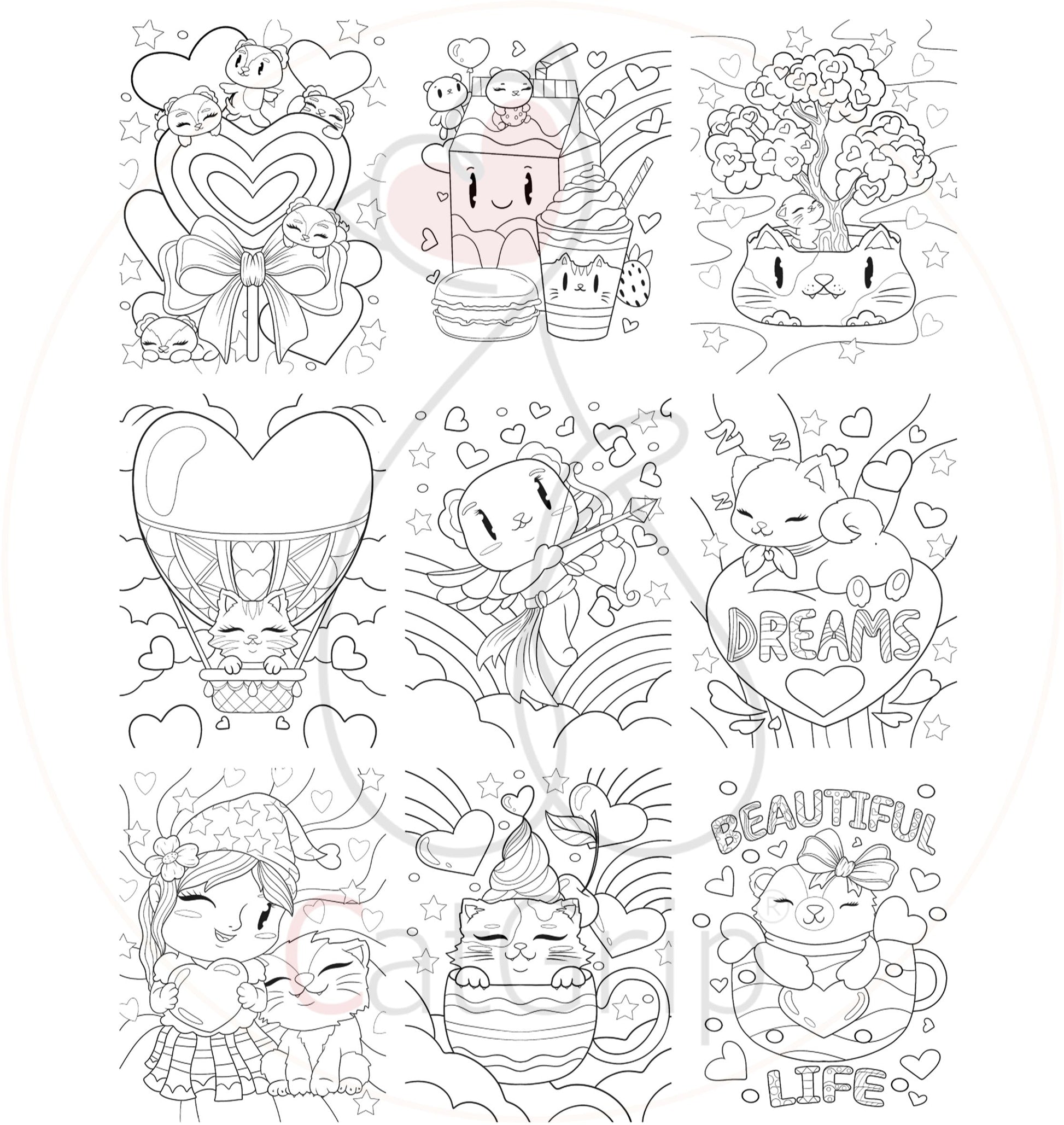 Dessin Chat Kawaii 24pages-🐈 Catgrip🐾🥰