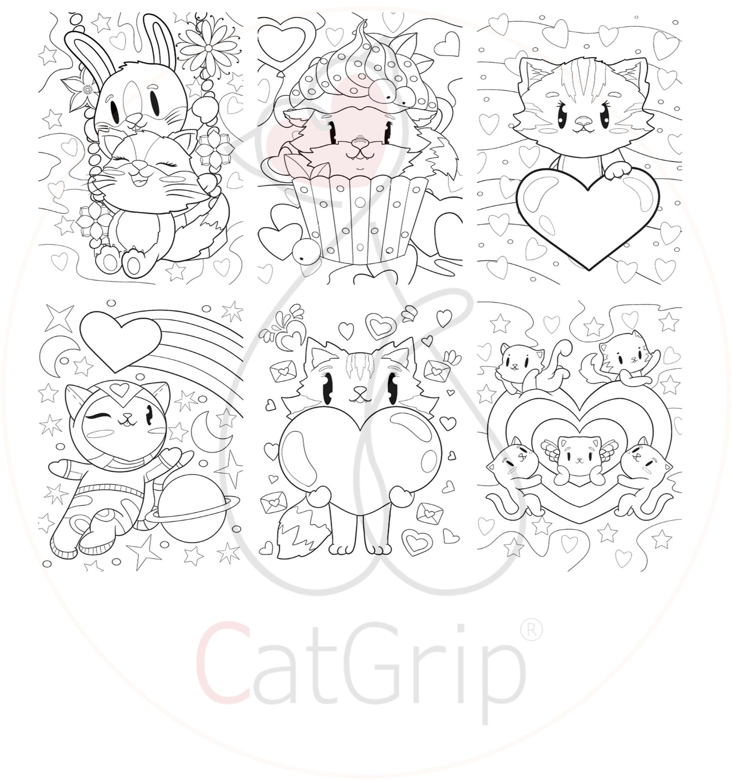 Dessin Chat Kawaii 24pages-🐈 Catgrip🐾🥰