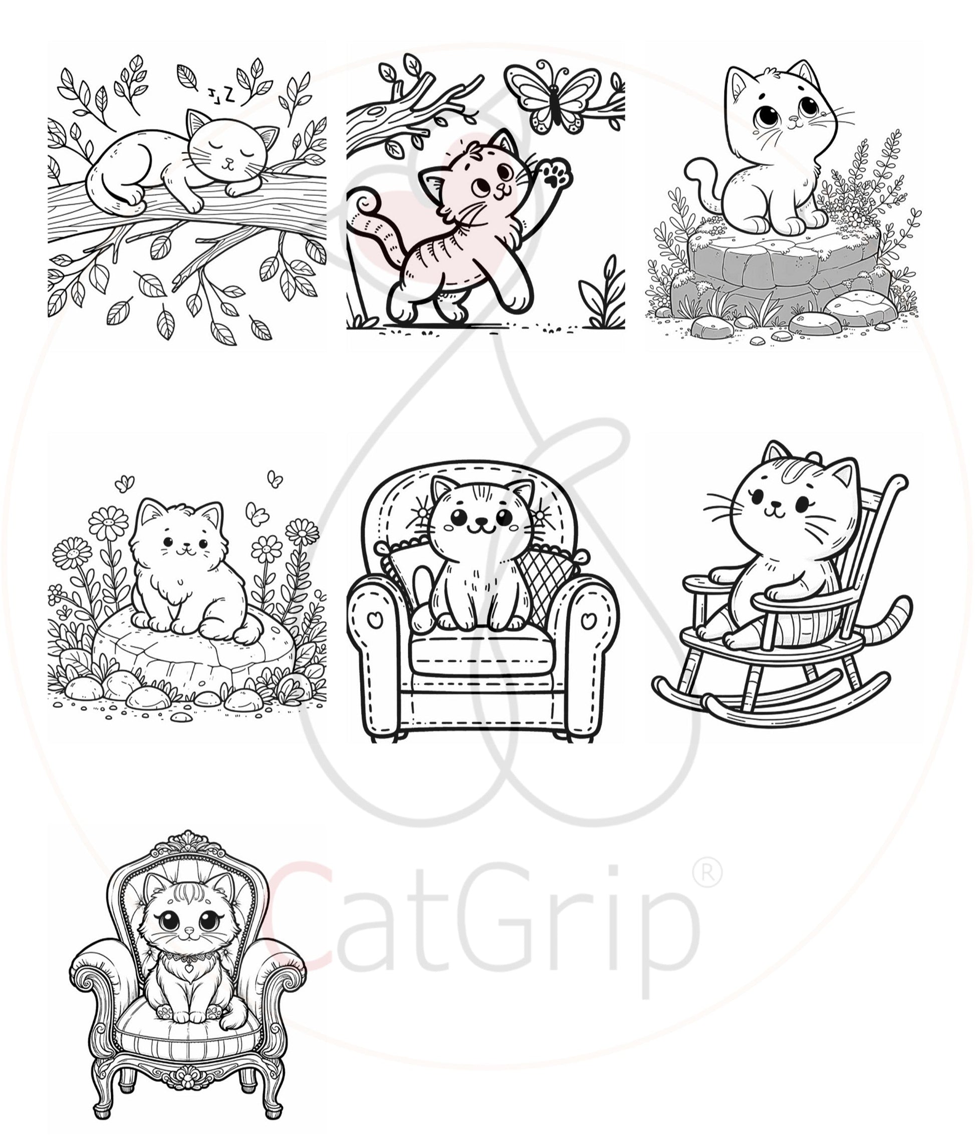 Dessin Chat Kawaii 25pages-🐈 Catgrip🐾🥰