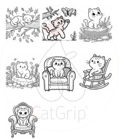 Dessin Chat Kawaii 25pages-🐈 Catgrip🐾🥰