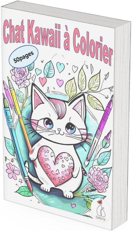 Dessin Chat Kawaii 50pages-🐈 Catgrip🐾🥰