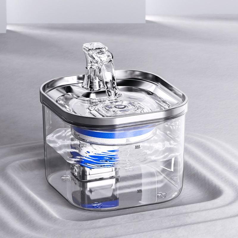 Fontaine à Eau Chat 2L Transparente ou INOX-🐈 Catgrip🐾🥰