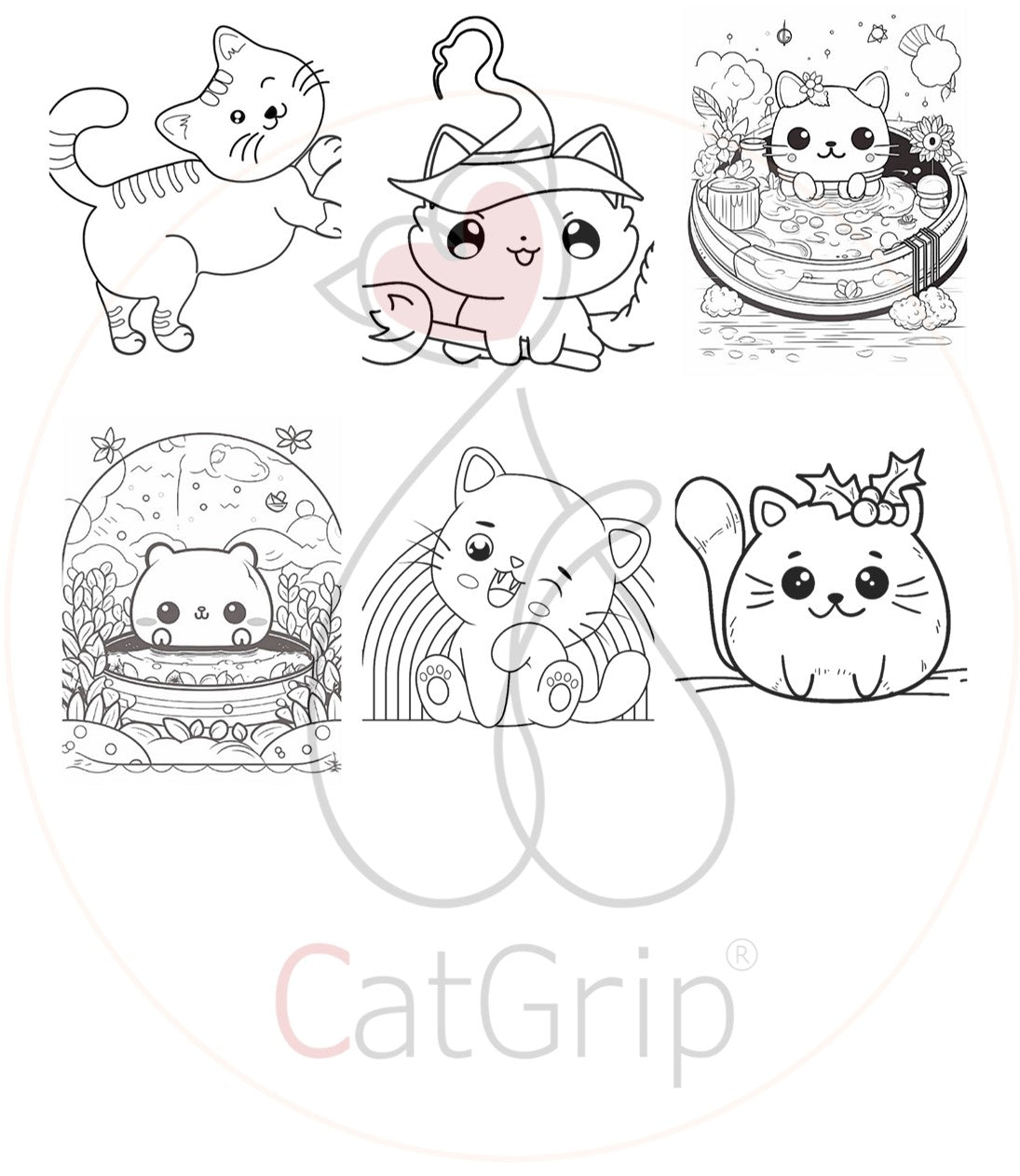 Licorne Chat Kawaii Licorne Dessin 50pages-🐈 Catgrip🐾🥰