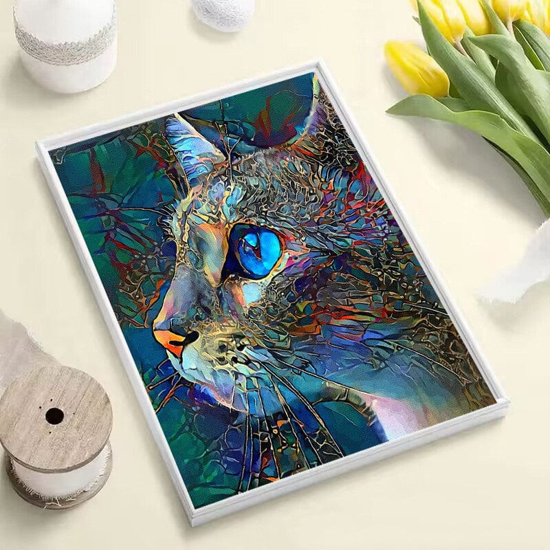 Tableau Chat Diamant-🐈 Catgrip🐾🥰