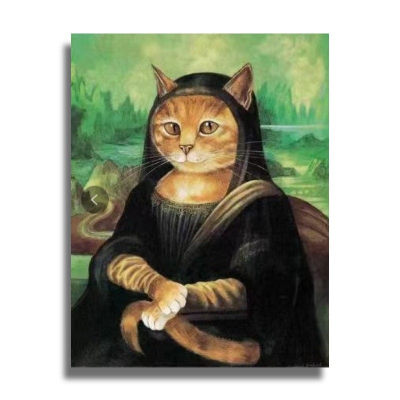 Tableau Chat Joconde Mona Lisa-🐈 Catgrip🐾🥰