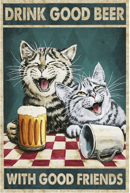 Tableau Chat Vintage-🐈 Catgrip🐾🥰